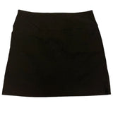 back of black skort