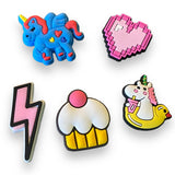 5-shoe-clog-charms-decorations-unicorn-heart-cupcake-front