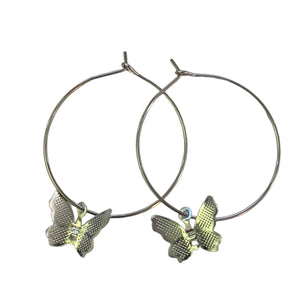 silver-butterfly-hoop-dangle-earrings