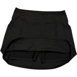 Shorts under black skirt