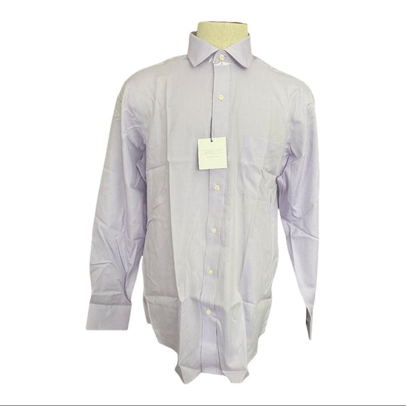 Buttoned Down Cotton Lavender Collared Shirt Size 34 16