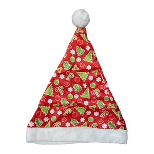 Christmas Holiday Santa Hat Red Green One Size NEW