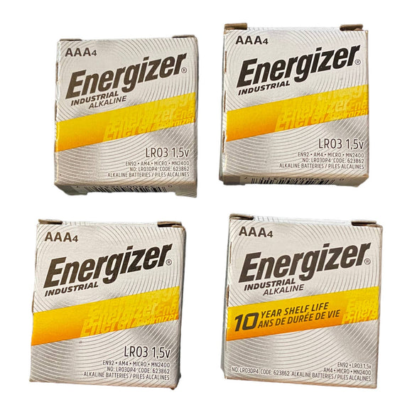 Energizer AAA Industrial Alkaline Batteries Set of 4 (16 Total)