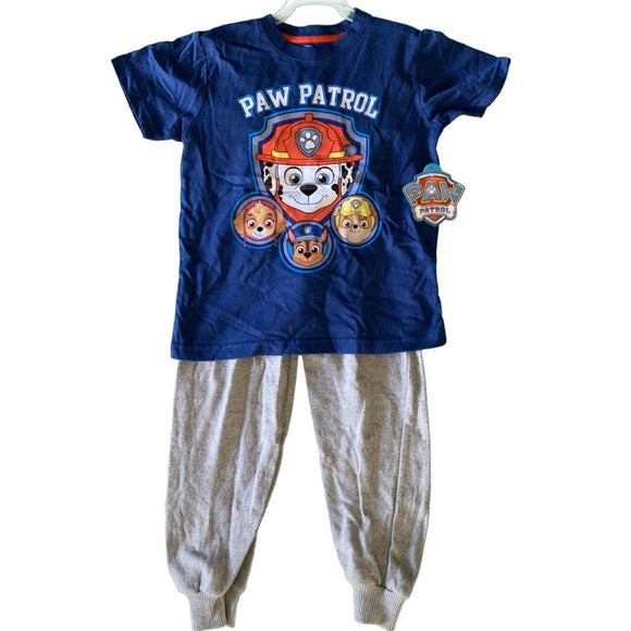 Paw Patrol 2 Piece Blue Gray Pajama PJ Set Size 5