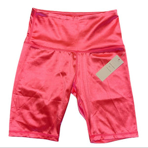 NWT Indero Wide Band Neon Pink Athletic Yoga Shorts Small
