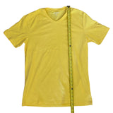 Yellow Slim Fit V Neck Cotton T-Shirt Size Medium NEW
