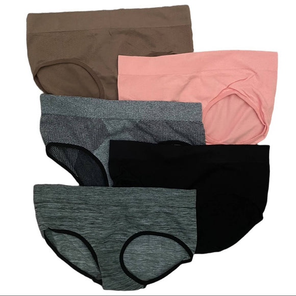 NEW 5 Pairs Seamless Underwear Assorted Colors Size Large