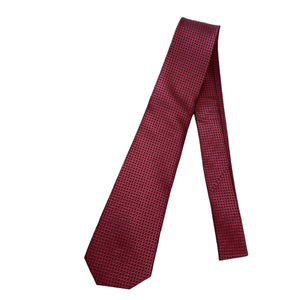Silk Maroon Red & Black Necktie 60" NIP