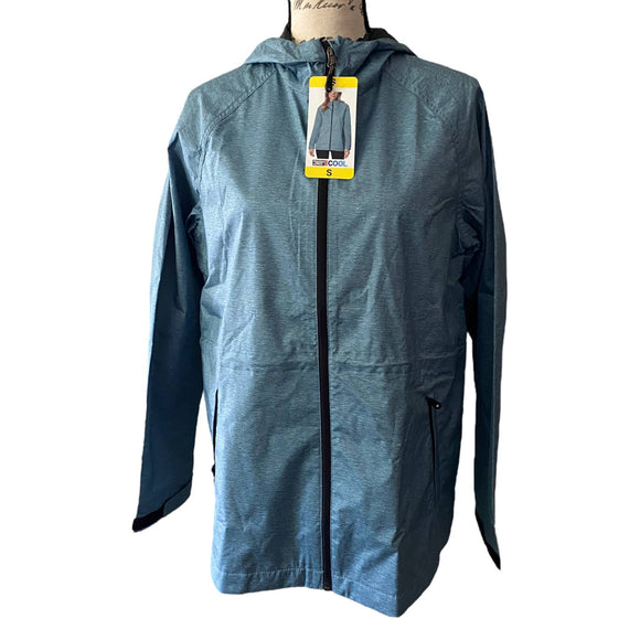 NWT 32 Degrees Teal Zip Front Teal Windbreaker Size Small