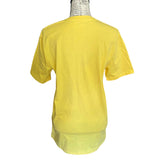 Yellow Slim Fit V Neck Cotton T-Shirt Size Medium NEW