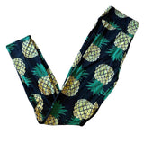 Pineapple Yoga Style Leggings One Size NEW