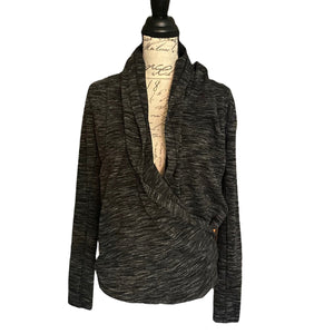 zella-gray-black-enlighten-me-wrap-cardigan-sweater-small-front