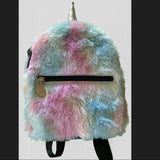 Betsey Johnson Unicorn Rainbow Fuzzy Backpack NEW