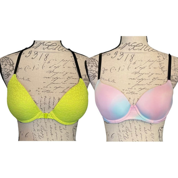 Pink By Victoria’s Secret 2 Bras Size 32C Wear Everywhere Push Up
