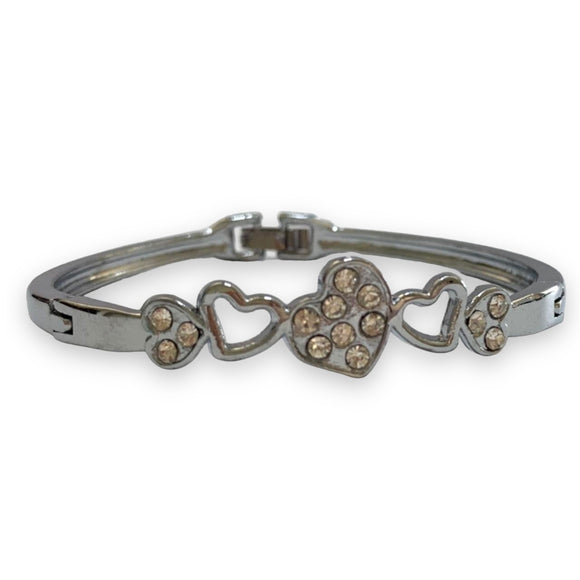 silver-heart-rhinestone-bangle-bracelet-front