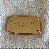 Michael Kors White Leather Chain Flap Purse