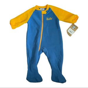 UCLA Yellow Blue Sleep Pajama Unisex Size 3-6 Months NEW