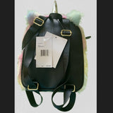 Betsey Johnson Unicorn Rainbow Fuzzy Backpack NEW