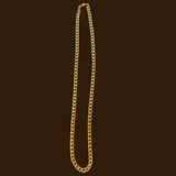 Cuban 18KGP Gold Chain Link Necklace 20” NEW
