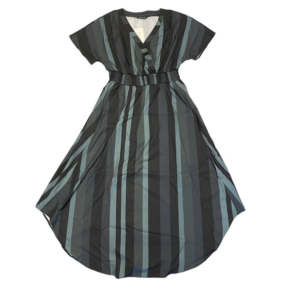 Bloomchic Green Striped Maxi Dress 14/16 NEW