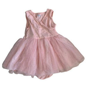 Old Navy Pink Faux Wrap Tutu Dress 6-12 Months EUC