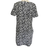 NWT Ellen Tracy Cotton White Black Gray Shirt Dress Size Large