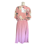 BloomChic Pink Floral Faux Wrap Dress Size 26