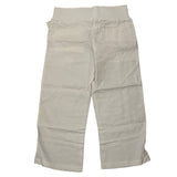 Allen Allen White Linen Capri Pants Size Small