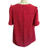 Bloomchic Red & White Polka Dot V Neck Shirts Size 18/20 New