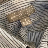 Pumpkin Patch Cotton Striped Button Up Shirt Size 2