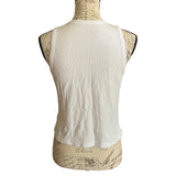 White Ribbed Basic Tank Top Size X-Large NIP