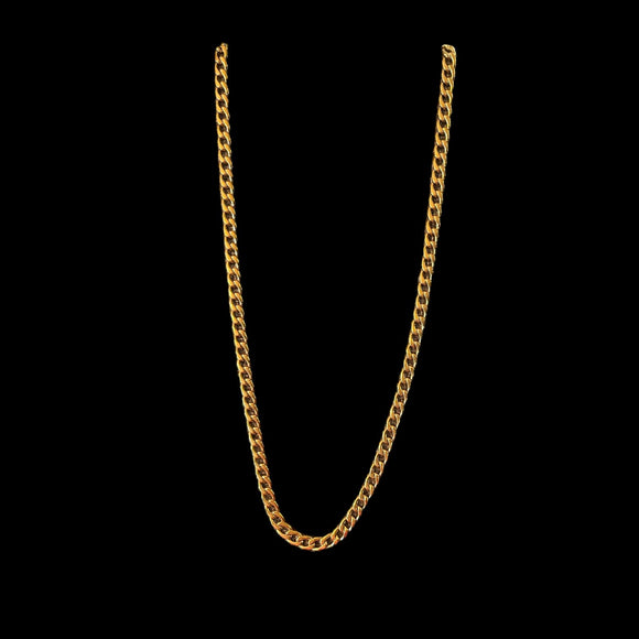Cuban 18KGP Gold Chain Link Necklace 20” NEW
