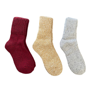 Wool Blend Lot of 3 Thick Warm Crew Socks One Size NEW