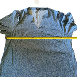 Bloomchic Blue & White Polka Dot V Neck Shirt NEW Size 26