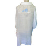 Cupshe NWT White Oversized Shirt Beach Swimsuit Cover Up Large