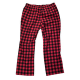 Womens Red Black Cotton Flannel Sleep Pants Size Large NEW