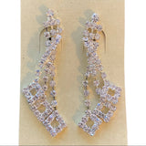 3 Strand Faux Diamond Dangle Wedding Prom Earrings