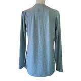 Matty M V-Neck Tunic Heather Sage Long Sleeve Shirt X-Small NEW