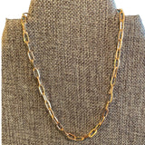 Gold Link 16" Chain Necklace Choker NEW