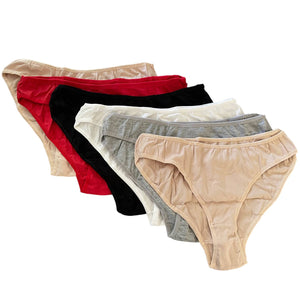 Cotton Underwear 6 Pairs Assorted Colors Size XL/7