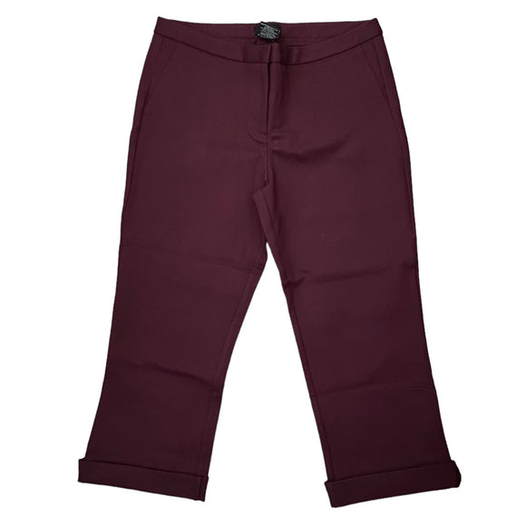 max-mia-burgundy-capri-pants-size-small-front