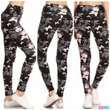 Butterfly Black & Pink Soft Yoga Style Leggings One Size