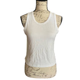 White Ribbed Basic Tank Top Size X-Large NIP