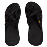 Top of black Teva flip flops