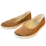 Front side of Ugg brown suede shoes