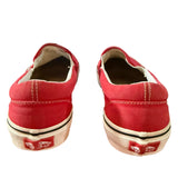 Vans red back of shoes