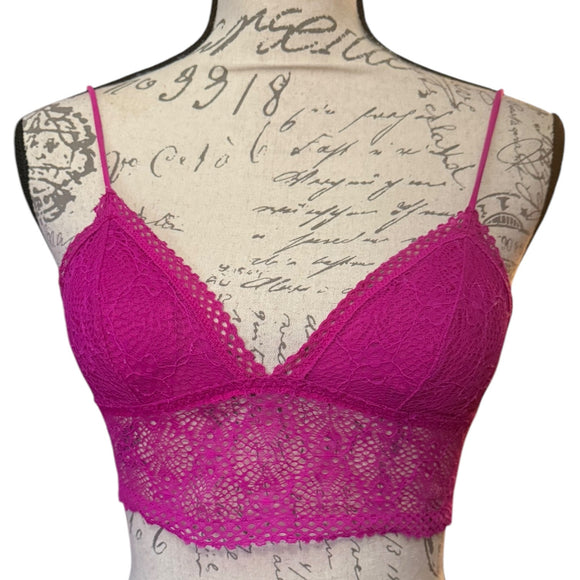 Front of pink bralette