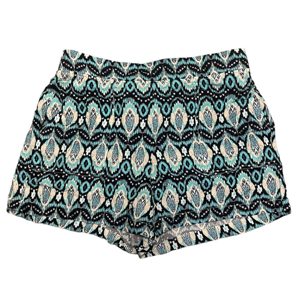 wildfox-blue-pull-on-relaxed-fit-shorts-size-large-front-of-shorts