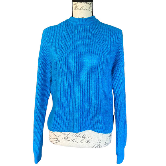 NWT BP Blue Cotton Blend Knit Long Sleeve Sweater Size XS