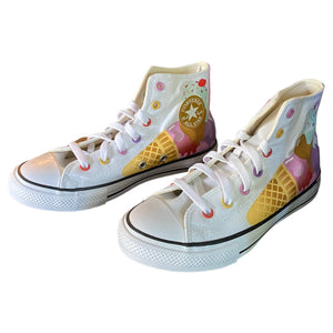 Converse RARE Converse Sweet Scoops Ice Cream Cone High Tops Size 3 NWOB
